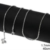 Ατσάλινη αλυσίδα Κόμπρα 1.7mm μήκους 40cm – διαθέσιμη σε άβαφο και επίχρυσο – συσκευασία 2 τεμαχίων – So Cute Cut