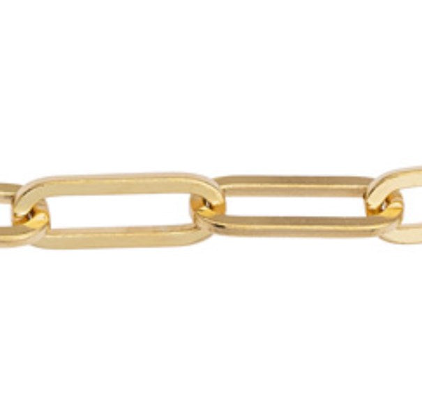 Αλυσίδα ορειχάλκινη οβάλ επίχρυση 17.4x6.5mm σε συσκευασία 2 μέτρων - So Cute Cut