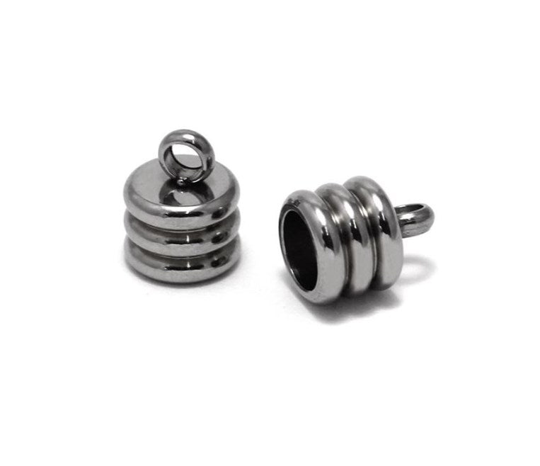 Καπελάκι Ατσάλινο 6x8mm με Κρίκο και τρύπα 4mm σε συσκευασία 10 τεμαχίων - So Cute Cut