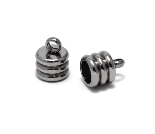 Καπελάκι Ατσάλινο 6x8mm με Κρίκο και τρύπα 4mm σε συσκευασία 10 τεμαχίων - So Cute Cut