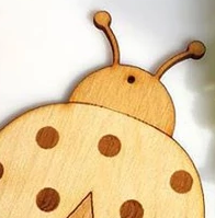 Ξύλινο διακοσμητικό στοιχείο πασχαλίτσα - So Cute Cut