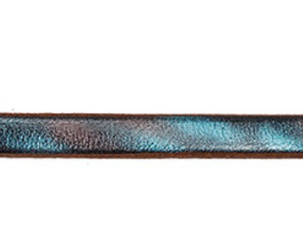 Κορδόνι πλακέ φυσικό δέρμα metallic 5x2mm σε συσκευασία 2 μέτρων - So Cute Cut