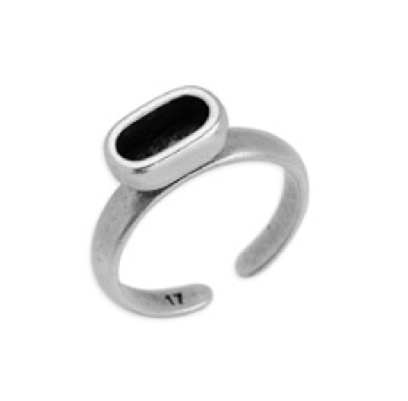 Δαχτυλίδι 17mm με οβάλ καστόνι 8x4mm σε συσκευασία 3 τεμαχίων - So Cute Cut