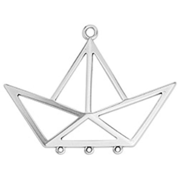Βάρκα origami 80mm κρεμαστό με 3 κρικάκια σε συσκευασία 2 τεμαχίων - So Cute Cut