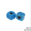 Γυάλινη Χάνδρα Κύβος 10mm με Φ3-5mm σε συσκευασία 50 τεμαχίων - So Cute Cut