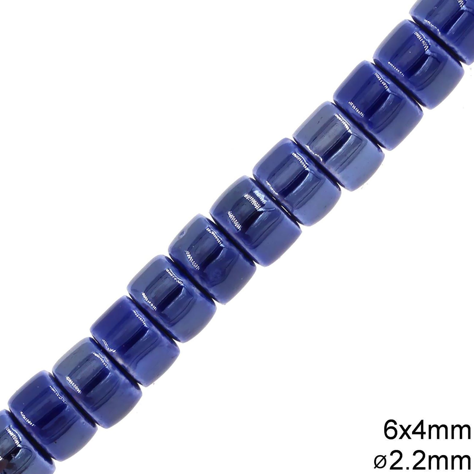 Χάνδρα Κεραμική Ροδέλα 6x4mm με Τρύπα 2.2mm - So Cute Cut