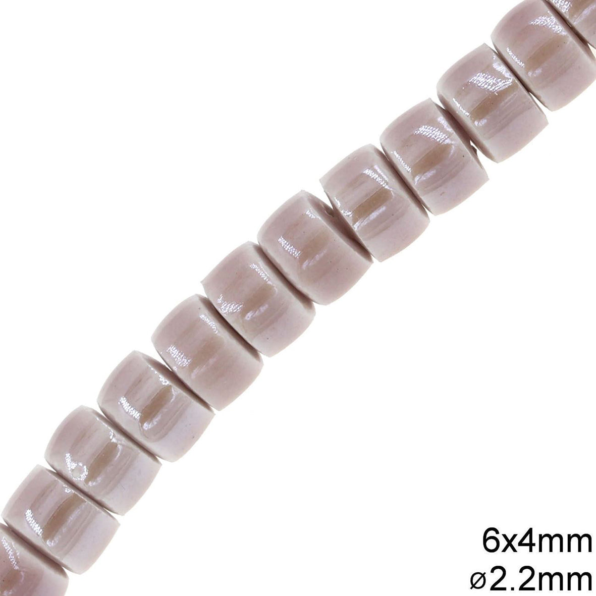 Χάνδρα Κεραμική Ροδέλα 6x4mm με Τρύπα 2.2mm - So Cute Cut