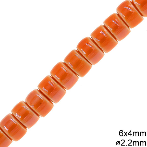 Χάνδρα Κεραμική Ροδέλα 6x4mm με Τρύπα 2.2mm - So Cute Cut