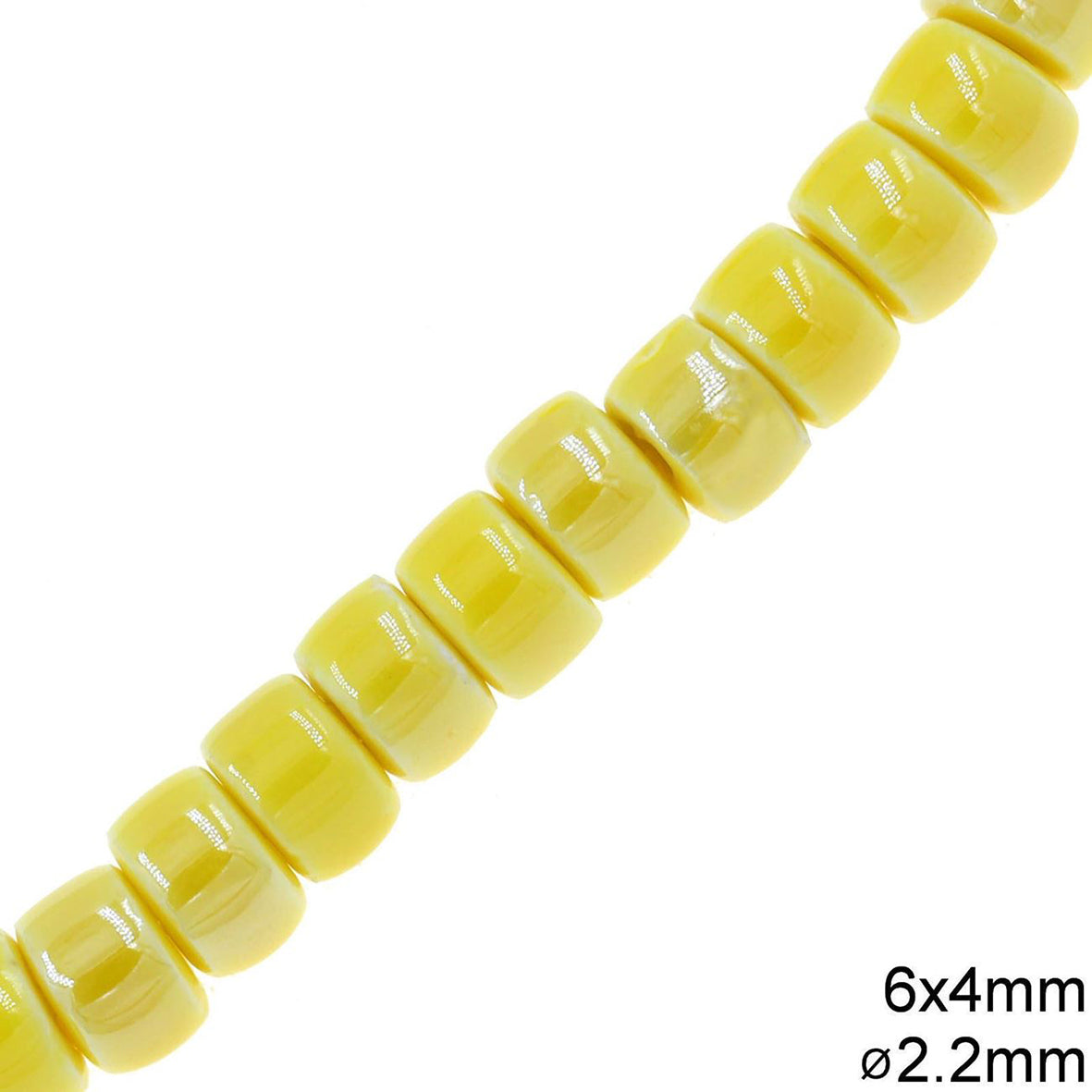 Χάνδρα Κεραμική Ροδέλα 6x4mm με Τρύπα 2.2mm - So Cute Cut