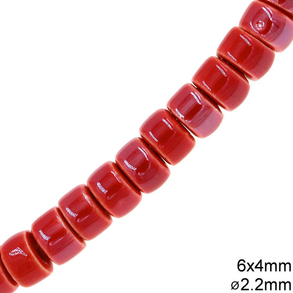 Χάνδρα Κεραμική Ροδέλα 6x4mm με Τρύπα 2.2mm - So Cute Cut