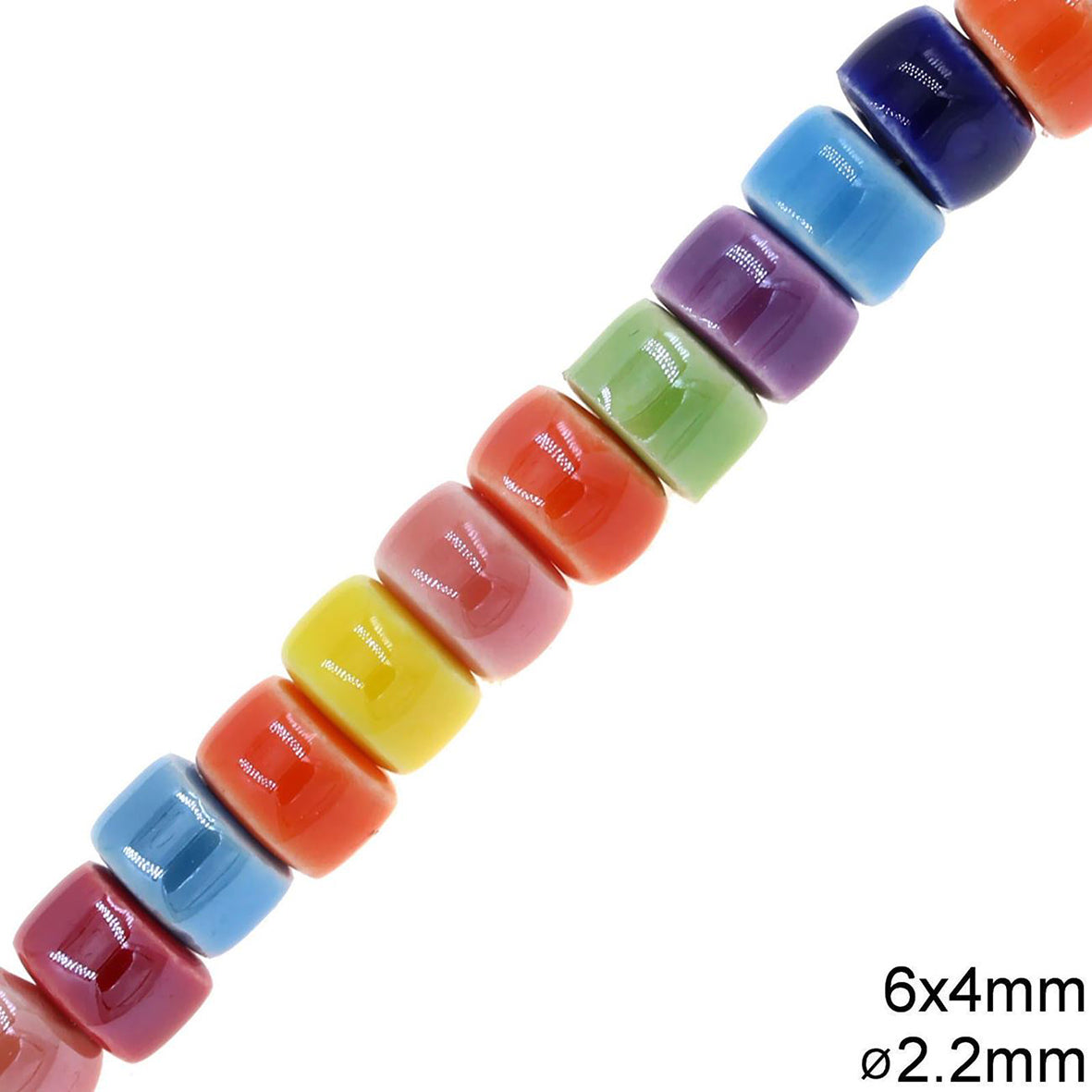Χάνδρα Κεραμική Ροδέλα 6x4mm με Τρύπα 2.2mm - So Cute Cut