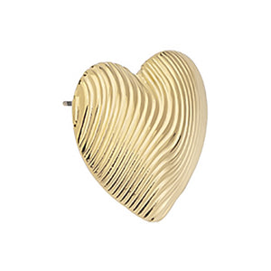 Σκουλαρίκι καρδιά με pattern με καρφί τιτανίου σε συσκευασία 4 τεμαχίων - So Cute Cut