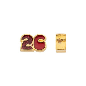 Περαστό Νο.26 ζάμακ με μαύρο glitter – χρυσό 24K NF – συσκευασία 8 τεμαχίων – So Cute Cut
