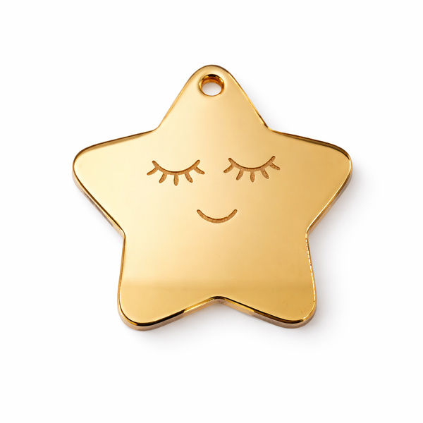 Ακρυλικό Αστεράκι Καθρέφτης με Χάραξη 6cm – Plexiglass Charm