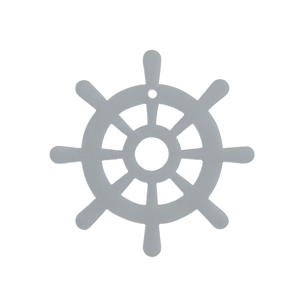 Modern Ship Wheel | Μοντέρνο Ξύλινο & Ακρυλικό Τιμόνι Πλοίου