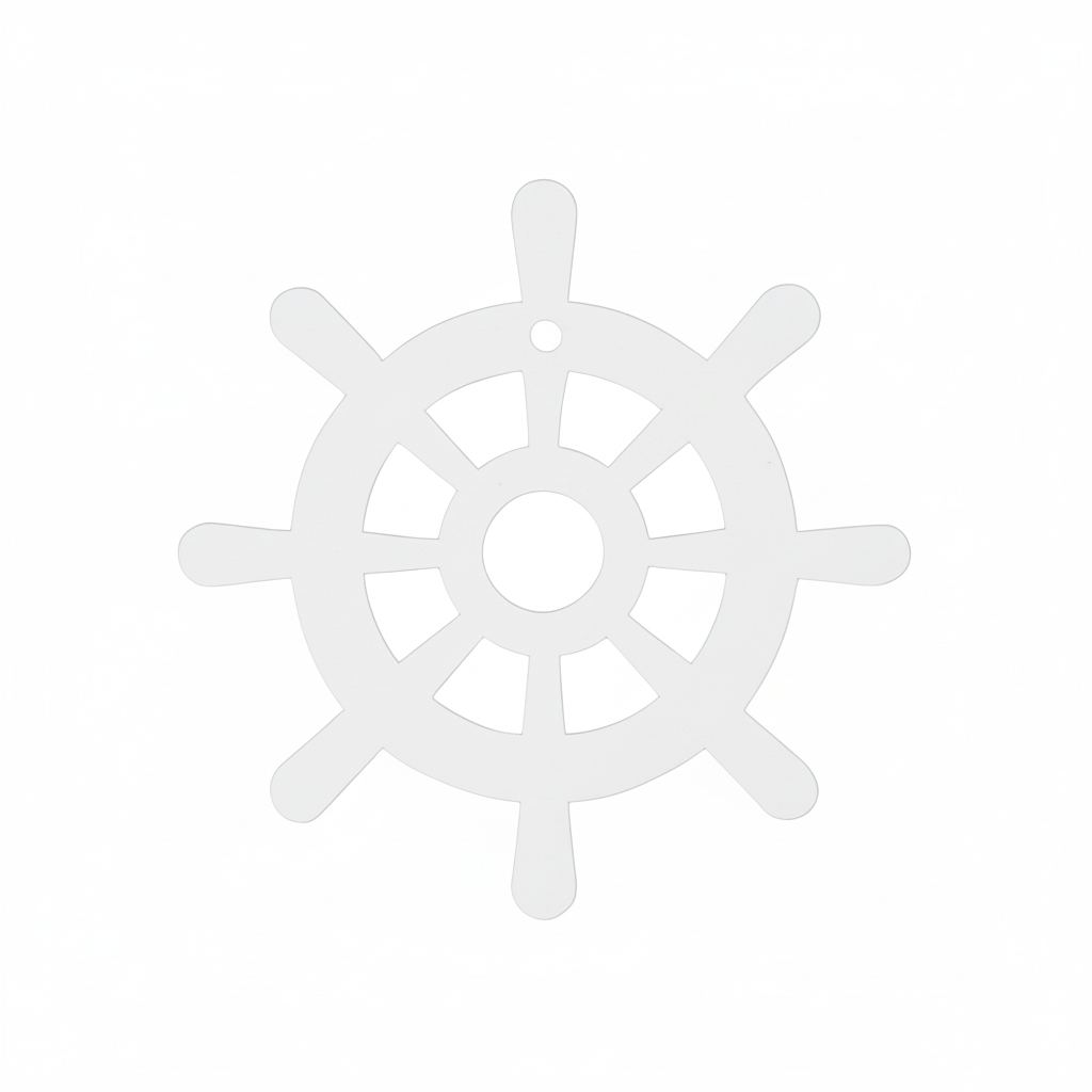 Modern Ship Wheel | Μοντέρνο Ξύλινο & Ακρυλικό Τιμόνι Πλοίου