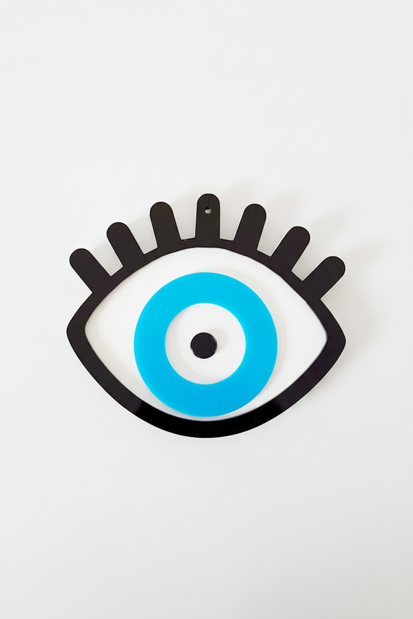 Μάτι από συνδυασμό υλικών πλέξι και ξύλο 13x15 εκατοστά