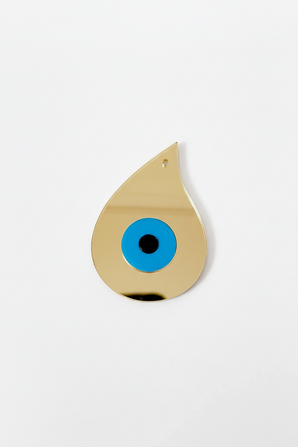 Μάτι λαχούρι από πλέξι καθρέφτη 9x5.5 εκατοστά σε συσκευασία 3 τεμαχίων