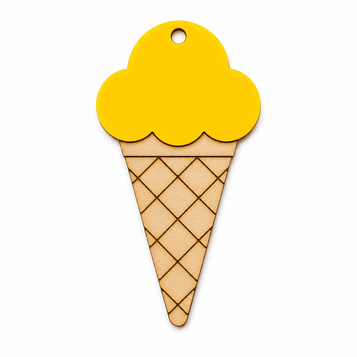 Sweet Ice Cream Διακοσμητικό Παγωτό από Σημύδα & Πλεξιγκλάς | DIY Summer Charm