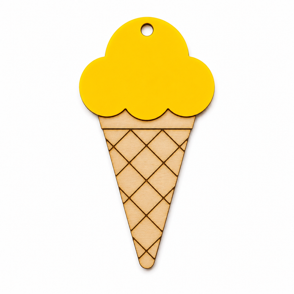 Sweet Ice Cream Διακοσμητικό Παγωτό από Σημύδα & Πλεξιγκλάς | DIY Summer Charm