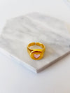 Δαχτυλίδι με καρδιά σμάλτο 15 mm σε συσκευασία 3 τεμαχίων - So Cute Cut