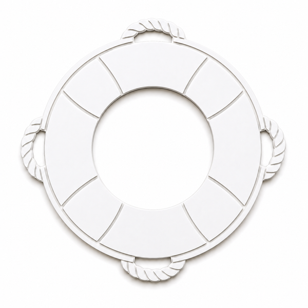 Basic Lifebuoy | Ξύλινο & Ακρυλικό Διακοσμητικό Σωσίβιο