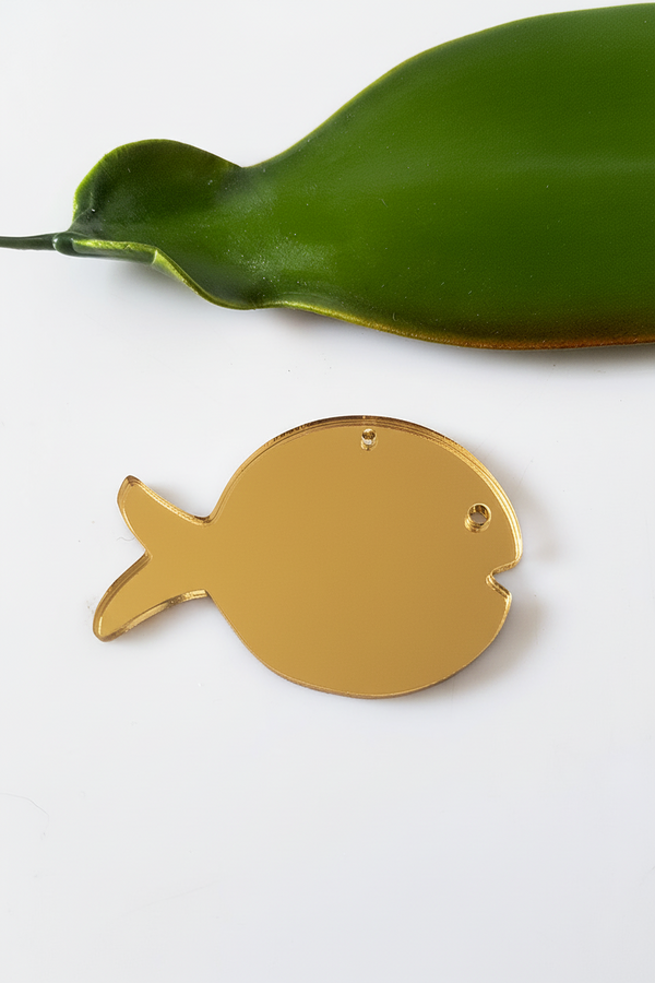 Ακρυλικό πλέξι μοτίφ ψάρι 60x45 mm σε συσκευασία 4 τεμαχίων