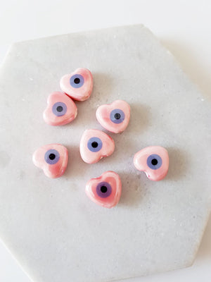 Χάνδρα κεραμική μάτι καρδιά σε συσκευασία 20 τεμαχίων - So Cute Cut