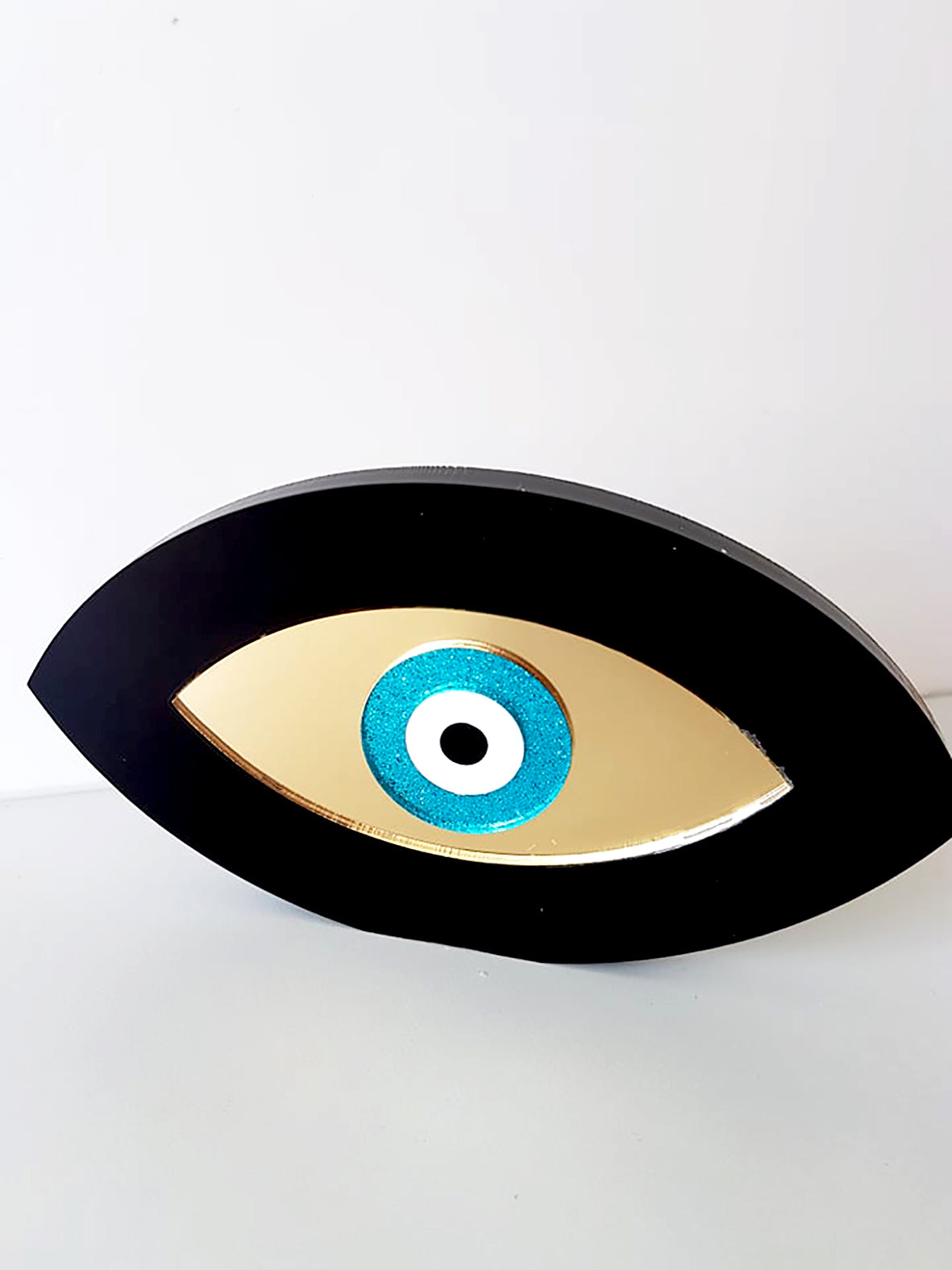 Επιτραπέζιο οβάλ γούρι μάτι από πλεξιγκλάς σε βάση, σε διάφορους χρωματικούς συνδυασμούς – So Cute by Dimi»