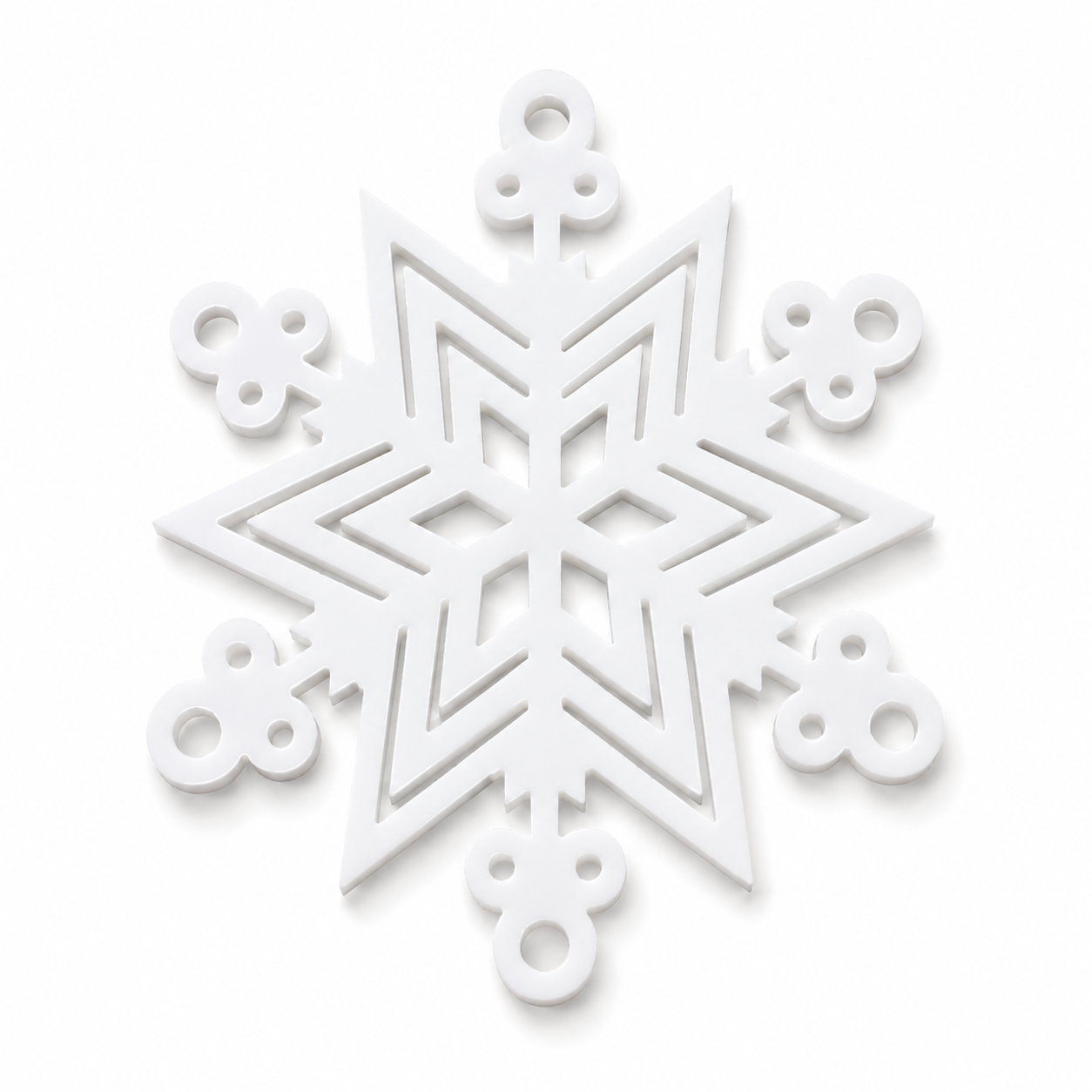 Arctic Star | Γεωμετρική Νιφάδα Χιονιού Laser Cut