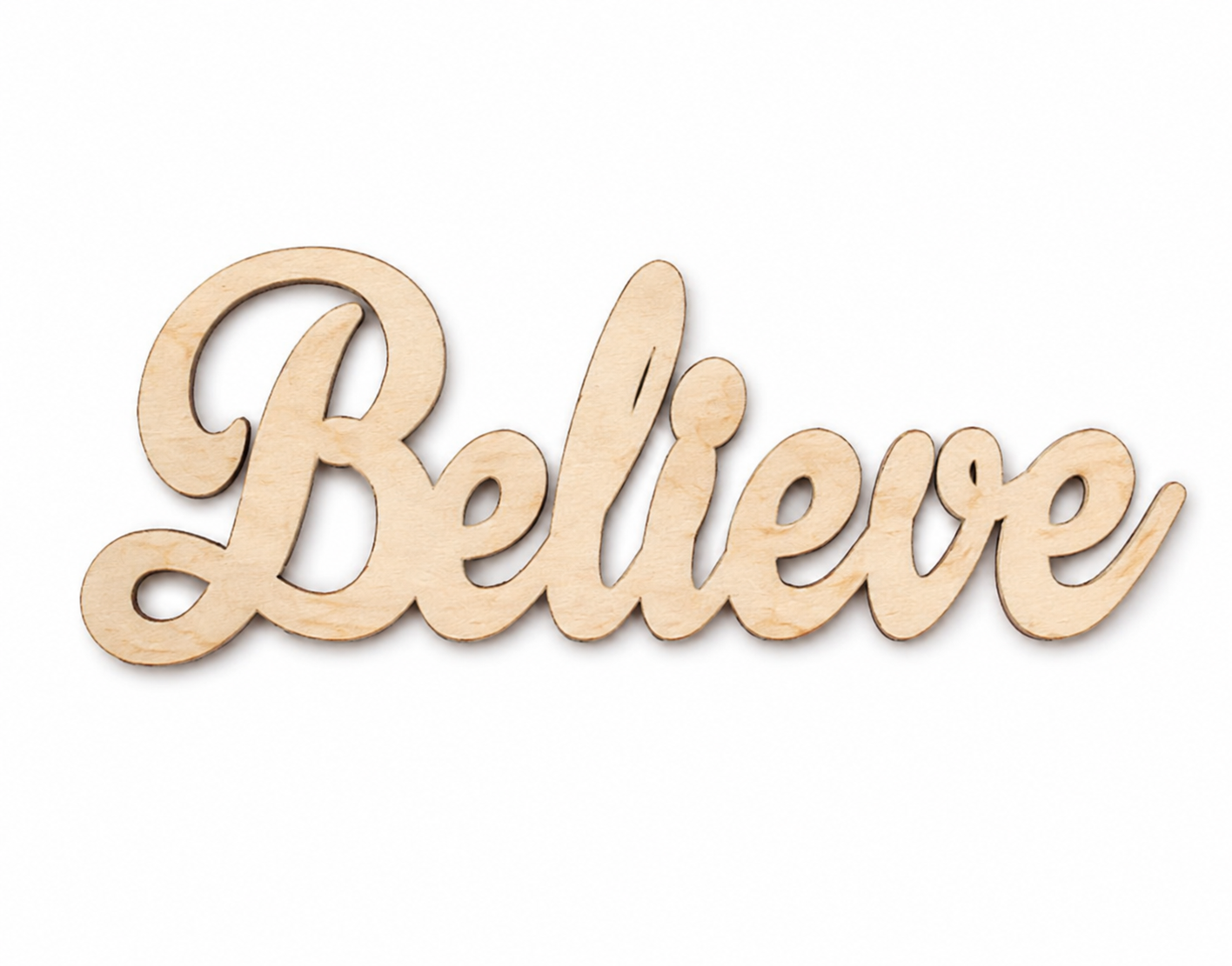 Believe – Ξύλινη Διακοσμητική Λέξη Script