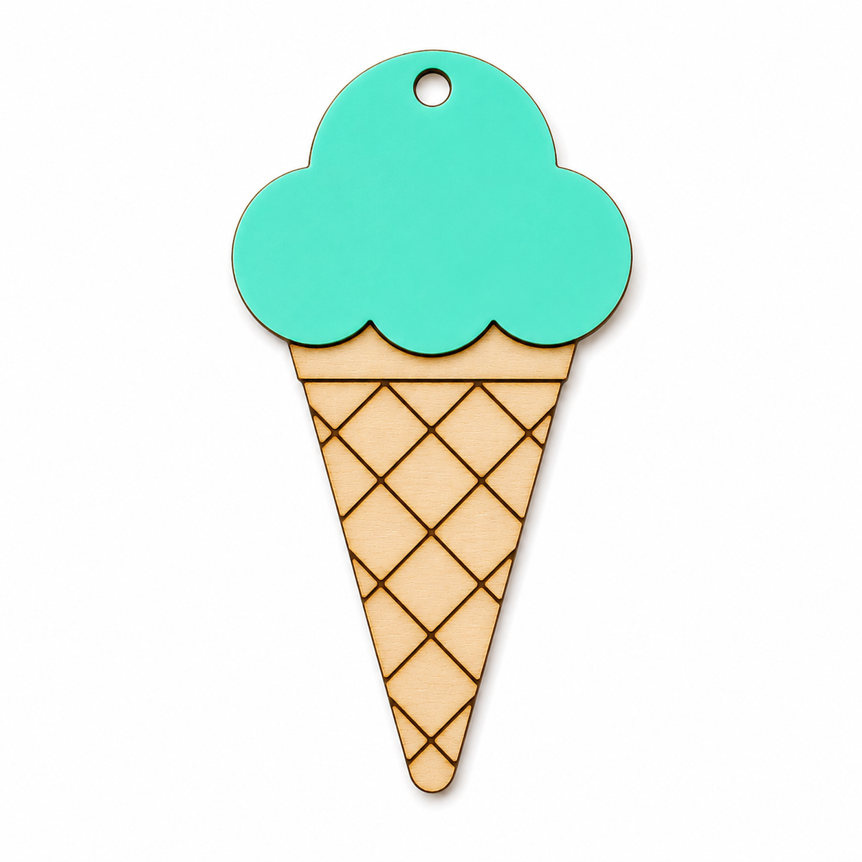 Sweet Ice Cream Διακοσμητικό Παγωτό από Σημύδα & Πλεξιγκλάς | DIY Summer Charm