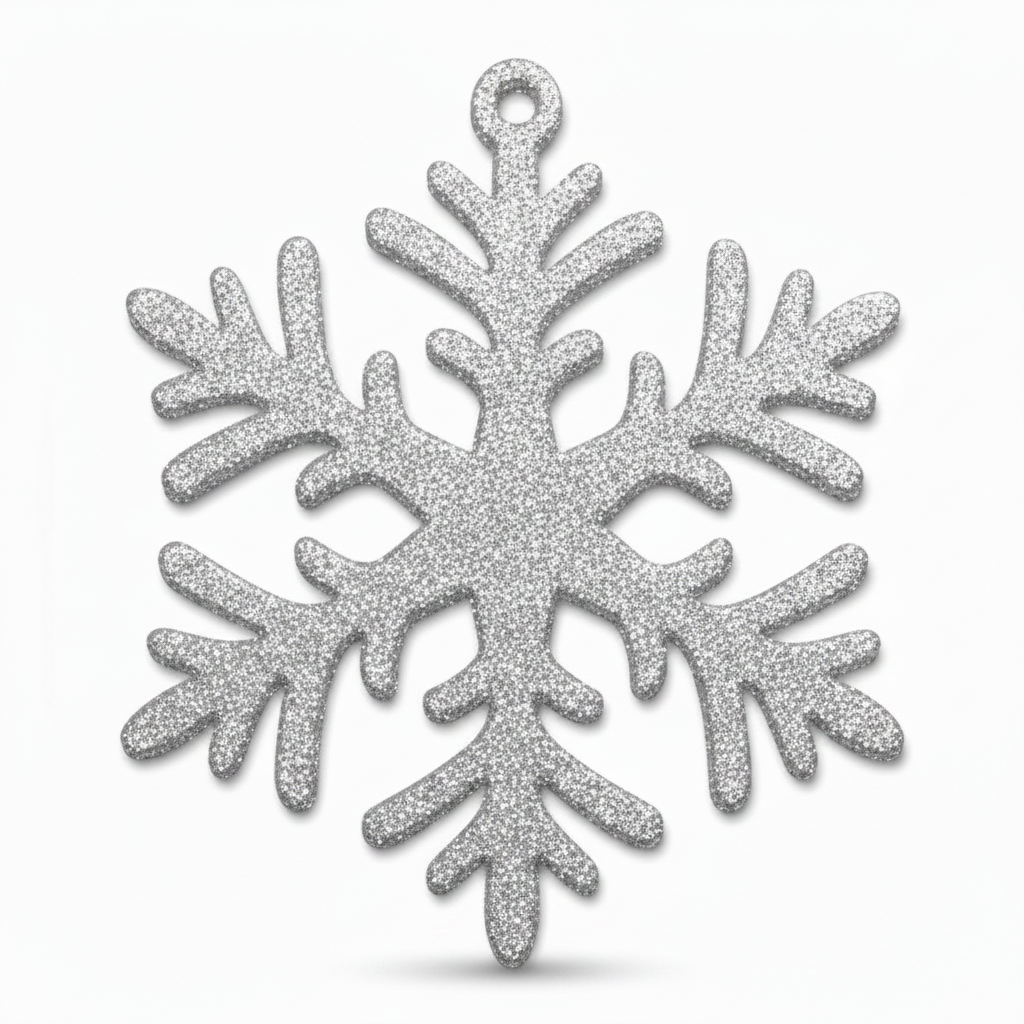 Winter Bloom | Οργανική Νιφάδα Χιονιού Laser Cut