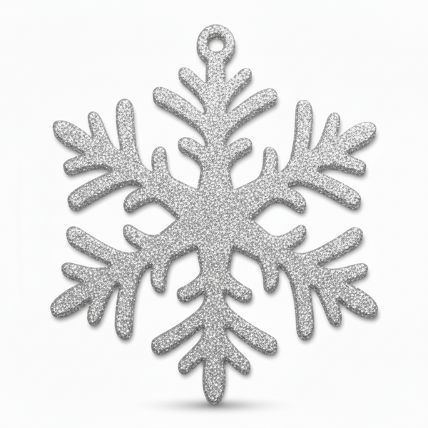Winter Bloom | Οργανική Νιφάδα Χιονιού Laser Cut