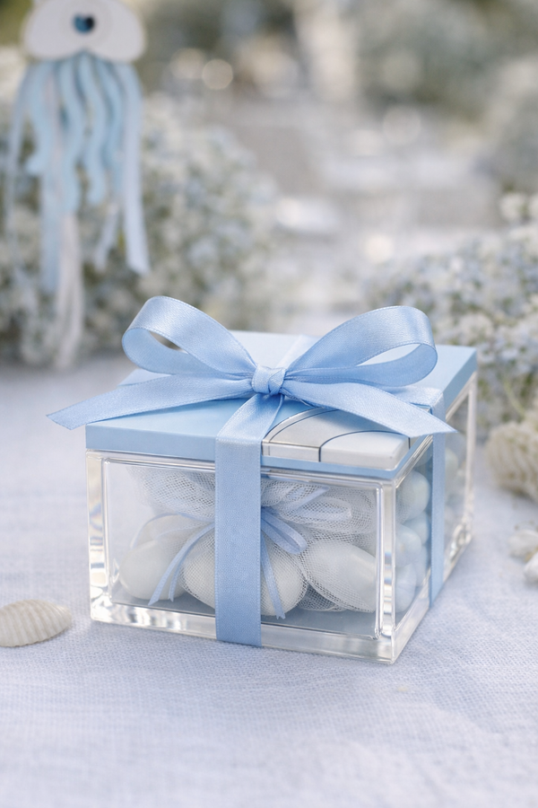 Τετράγωνο Διακοσμητικό Κουτί με Μισό Μάτι