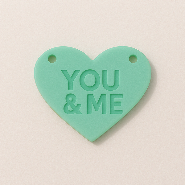 Candy Hearts – Παστέλ Καρδιές Plexiglass με Χάραξη (4 Μεγέθη · 9 Μηνύματα)