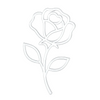 Rose Minimal | Laser Cut Σιλουέτα Τριαντάφυλλο