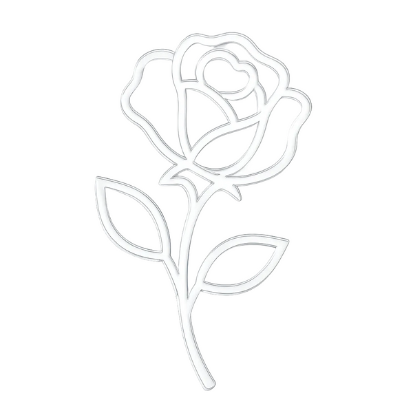 Rose Minimal | Laser Cut Σιλουέτα Τριαντάφυλλο