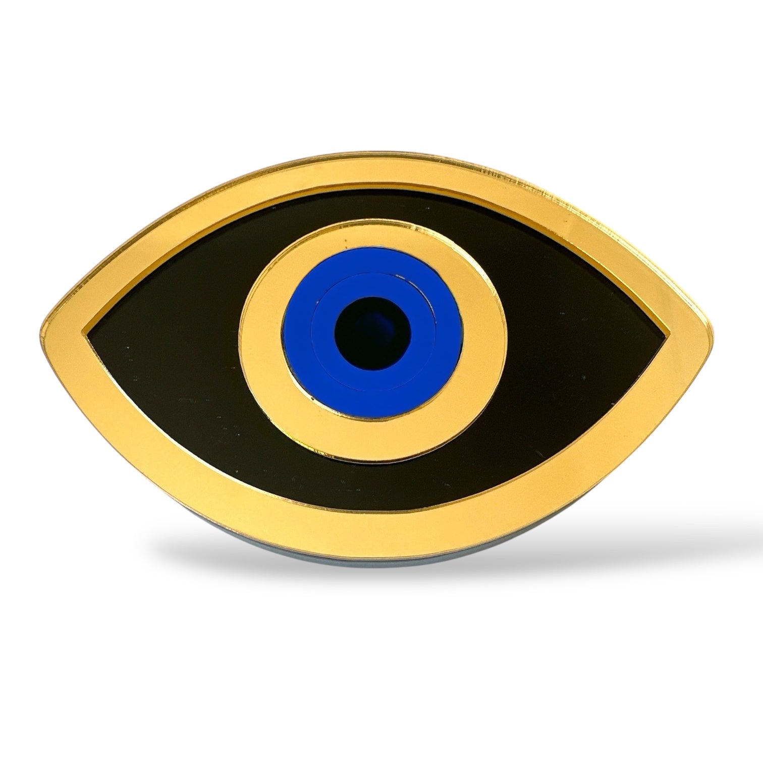 👁️ Επιτραπέζιο Γούρι Μάτι Plexiglass με Χρυσό Καθρέφτη & Λάμψη - So Cute by Dimi