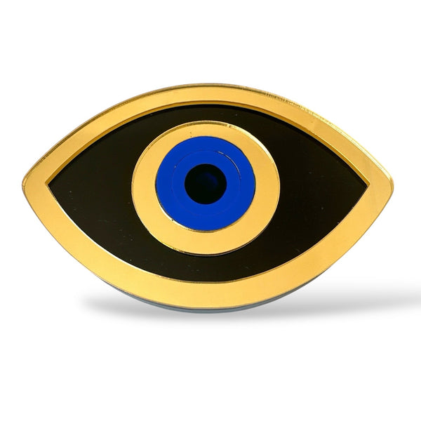 👁️ Επιτραπέζιο Γούρι Μάτι Plexiglass με Χρυσό Καθρέφτη & Λάμψη - So Cute by Dimi