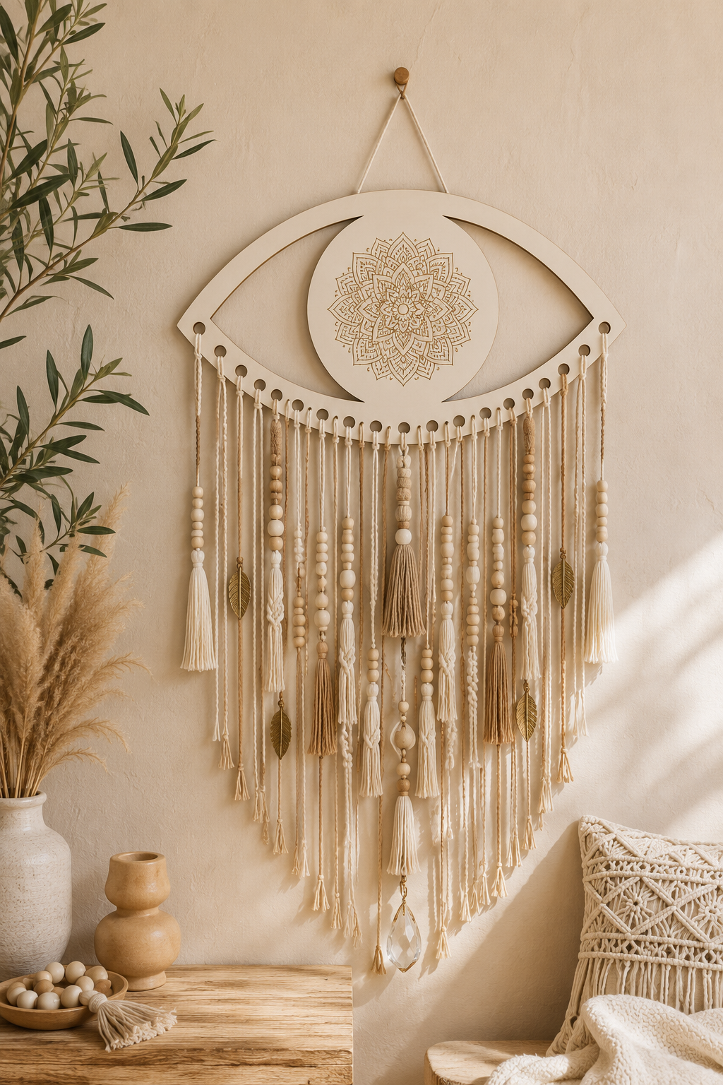 DIY Βάση Επιτοίχιου Διακοσμητικού Μάτι – Laser Cut Wall Hanging Base