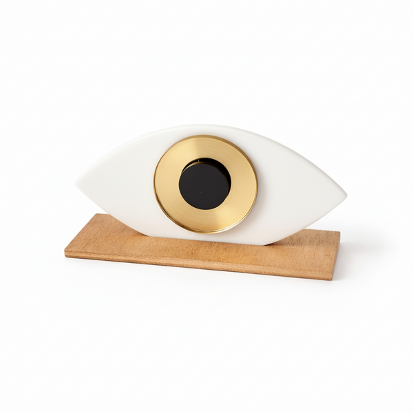 Γούρι πλεξιγκλάς μικρό οβάλ μάτι σε βάση