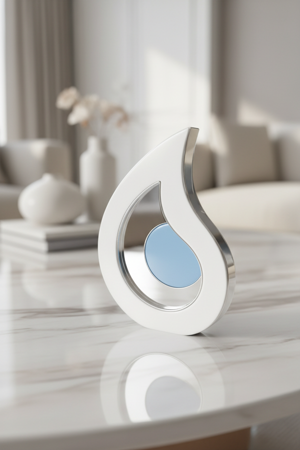 Επιτραπέζιο διακοσμητικό μάτι από λευκό πλεξιγκλάς με ροζ χρυσό ή ασημί καθρέφτη και ροζ ή γαλάζιο εσωτερικό So Cute by Dimi