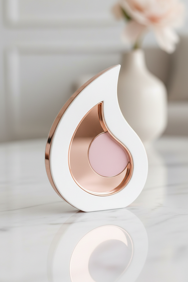 Επιτραπέζιο διακοσμητικό μάτι από λευκό πλεξιγκλάς με ροζ χρυσό ή ασημί καθρέφτη και ροζ ή γαλάζιο εσωτερικό So Cute by Dimi