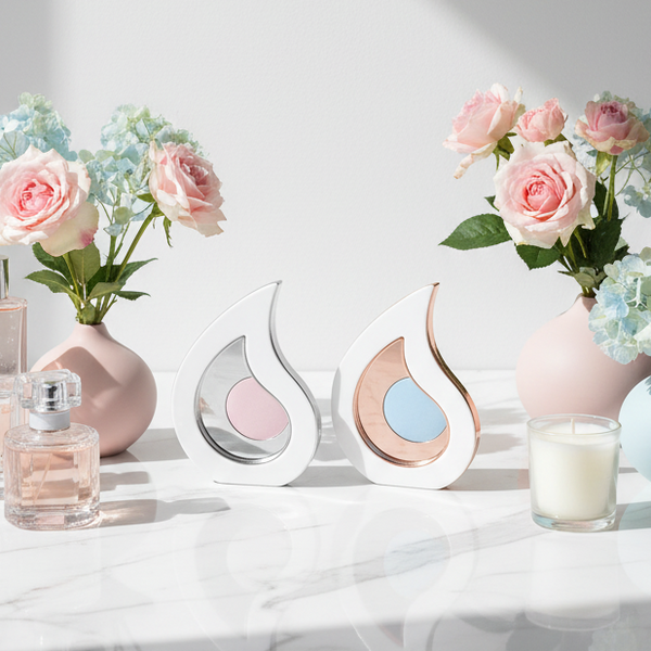 Επιτραπέζιο διακοσμητικό μάτι από λευκό πλεξιγκλάς με ροζ χρυσό ή ασημί καθρέφτη και ροζ ή γαλάζιο εσωτερικό So Cute by Dimi