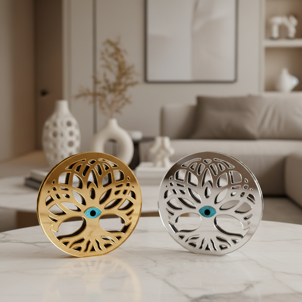 Χειροποίητο Επιτραπέζιο Γούρι Δέντρο Ζωής με Μάτι - So Cute by Dimi