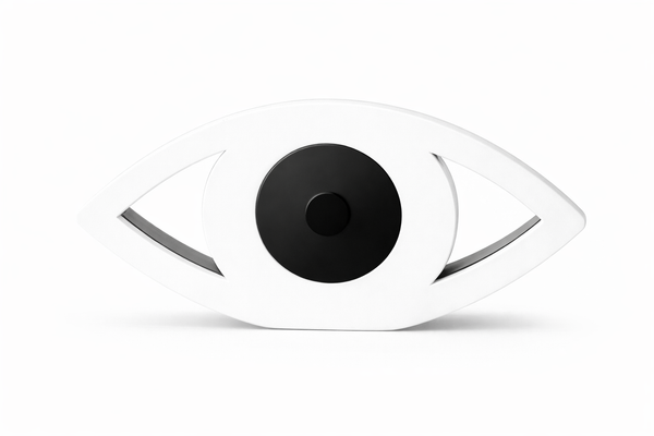 Luxury plexiglass eye table decor in glossy white by So Cute by Dimi – Eclipse Eye