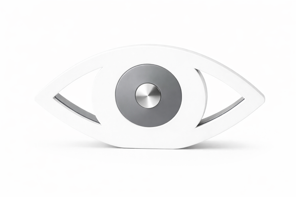 Luxury plexiglass eye table decor in glossy white by So Cute by Dimi – Eclipse Eye