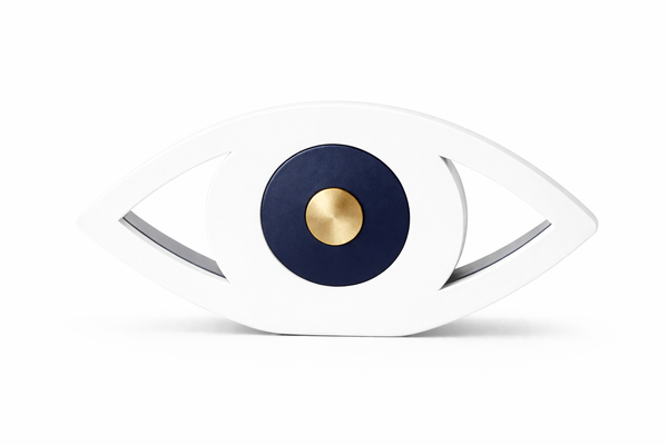 Luxury plexiglass eye table decor in glossy white by So Cute by Dimi – Eclipse Eye