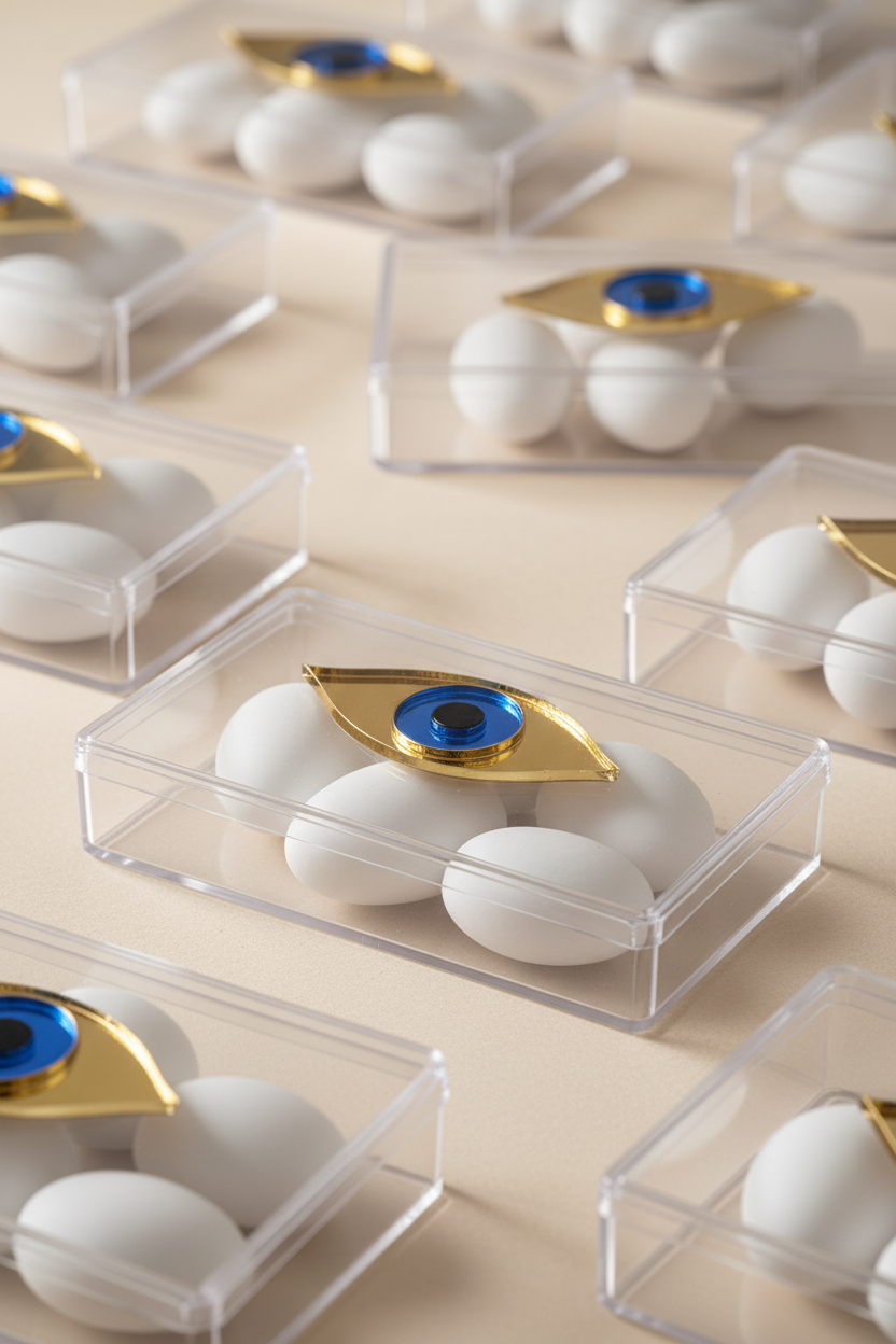 Plexi Box “Evil Eye Mirror” – Παραλληλόγραμμο διακοσμητικό κουτί με μάτι